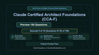 Get It Done Certified Claude Certified Architect Foundations (CCA-F) | Exam Q&A | Episode 9 (Q81-90)