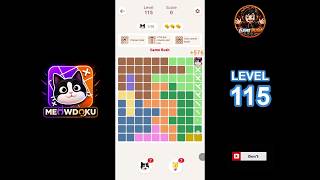 Meowdoku Level 115 walkthrough | full solution