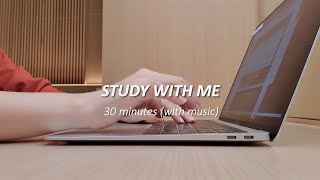 🌊study with me (30 minutes) | with calm music | MacBook typing ASMR ⌨️| study asmr | 강원도 양양 | 설해원 |