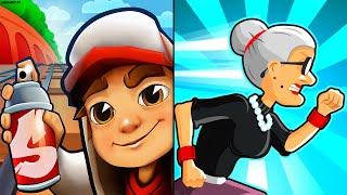 Subway Surf vs Angry Gran Run screenshot 5