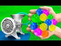 EXPERIMENT 100 HUGE COLOR (YELLOW, GREEN, ORANGE, BLUE, PINK) ORBEEZ VS MEAT GRINDER COOL EFFECT