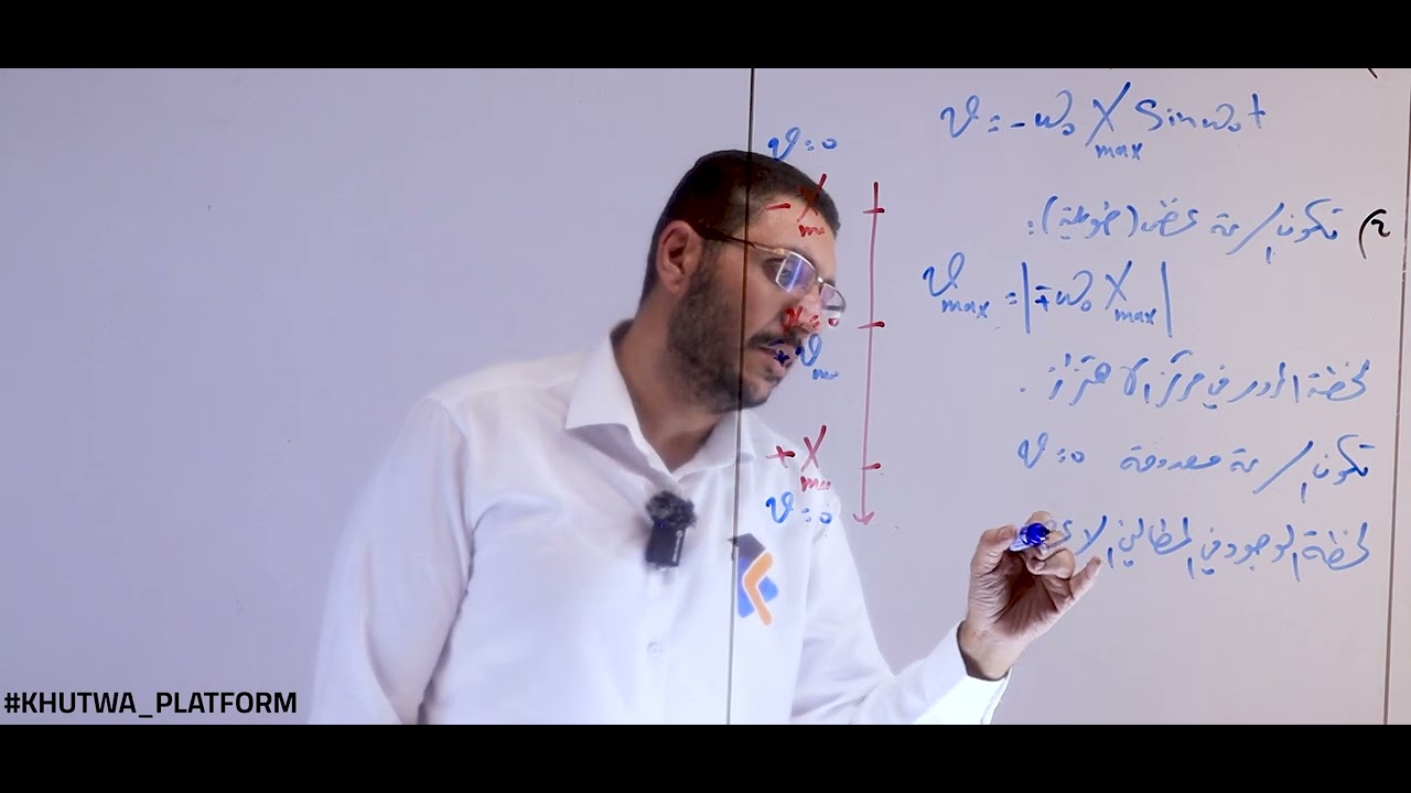 التابع الزمني للسرعة || حل سؤال 4 || النواس المرن || خطوة #education #physics