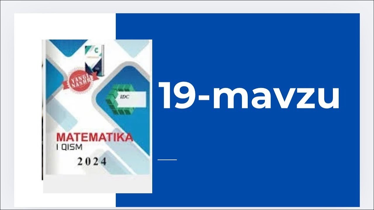 IDC 1-qism 19-mavzu yechimlari 2-qayta