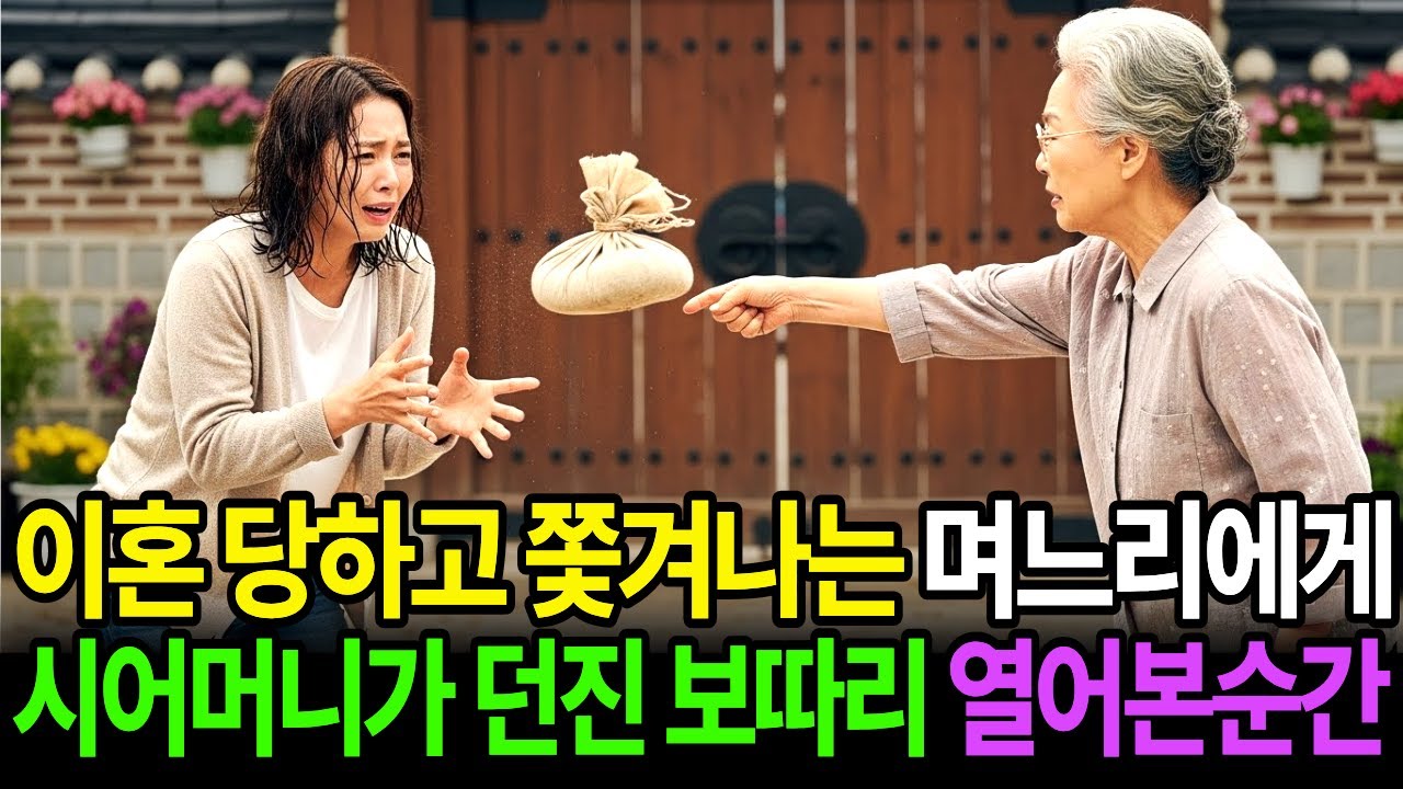 이혼당하고 쫓겨나는 며느리에게 시어머니가 던진 낡은 보따리,열어본순간 심장이 멎을 뻔했습니다 | 오디오북 | 노후사연 | 감동사연 | 충격실화 | 막장사연