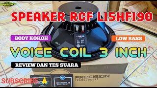Rcf 15 Inch Rcf L15h190 Speaker Test Review 
