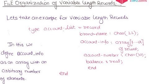 03- Variable Length Records In File Organization In DBMS In HINDI | Variable Length Records In DBMS