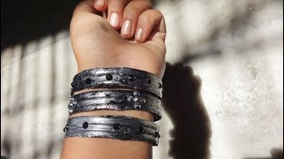 how to make oxydised bangle jewelllery at home/ reuse of best