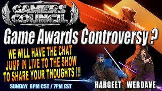 Game Awards Controversy? THE CHAT WILL BE SHARING THEIR OPINIONS LIVE
Join WEBDAVE & HARGEET CHANI and a MEGA PANEL on the Gamers Council Podcast as we talk about the Hot Gaming Topics of the day and We Want You to jump in on the conversation! Chat with us and be a big part of the show!
BECOME A COUNCIL MEMBER! Only $1 to get tons of custom emojis.
Sundays 6PM CST / 7PM EST
#xbox #gaming #gamerscouncil
ORDER MERCH FROM THE SHOW
https://my-store-dee03f.creator-spring.com/listing/the-council-november-2024
- Special Guest: K Asante - Host of The Gaming Circle Podcast
X / Twitter: https://twitter.com/TK0Asante
YouTube: https://www.youtube.com/@TheGamingCirclePodcast
- Special Guest: Hargeet Chani - Co-Host of Gamers Talk Live
YouTube: https://www.youtube.com/@Fonz_Gaming
YouTube: https://www.youtube.com/hargeetchani1
Hargeets Emergence Book: https://shop.chani.us/
Discord: hchani
StreamYard is the best way to live stream and Its SO Easy !!!
Want to create live streams like this? Check out StreamYard: https://streamyard.com/pal/d/5878282612899840
AD SPOT:
NerdPropellants Etsy Store Gaming Art
Etsy: http://nerdpropellant.etsy.com
20% off Nerd Propellant ETSY store using code GAMERSCOUNCIL
Subscribe To This YouTube Channel
BECOME A COUNCIL MEMBER ///
Join this channel to get access to perks:
https://www.youtube.com/channel/UCA7l5oBj3HvmjJdK6HpheeQ/join
WEBDAVE from Outbreak Gamers
X / Twitter: https://twitter.com/webdave
David Anthonys Gamer Tag: WEBDAVE
CLICK HERE FOR AUDIO ONLY
Spotify for Podcasters
https://podcasters.spotify.com/pod/show/gamerscouncil
podcasters.spotify.com/pod/show/gamerscouncil
GAMERS COUNCIL website:
NEW SITE COMING SOON
Email us at: outbreakpodcast@gmail.com
Order Outbreak Gamers T-shirts & Cool Stuff!
https://my-store-dee03f.creator-spring.com
https://www.teepublic.com/user/outbre...
Help Support Us By Joining Our Patreon:
https://www.patreon.com/outbreakpodcast
GAMERS COUNCIL Intro Video & Logos Created By Shaun Labrie
Contact Info: https://twitter.com/shaunlabrie
Portfolio Website: https://shaunlabrie.wixsite.com/portfolio
GAMERS COUNCIL Overlays Created By The Wandering Dutch
https://twitter.com/Wandering_Dutch
Business: midweekmixuppodcast@outlook.com
Filmed On Location at: OUTBREAK STUDIO
We Use StreamYards for Live Streaming
StreamYard is the best way to live stream and Its SO Easy !!!
Want to create live streams like this? Check out StreamYard: https://streamyard.com/pal/d/5878282612899840 Game Awards Controversy? THE CHAT WILL BE SHARING THEIR OPINIONS LIVE