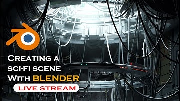 🔴 blender live  - Creating a scifi scene in blender