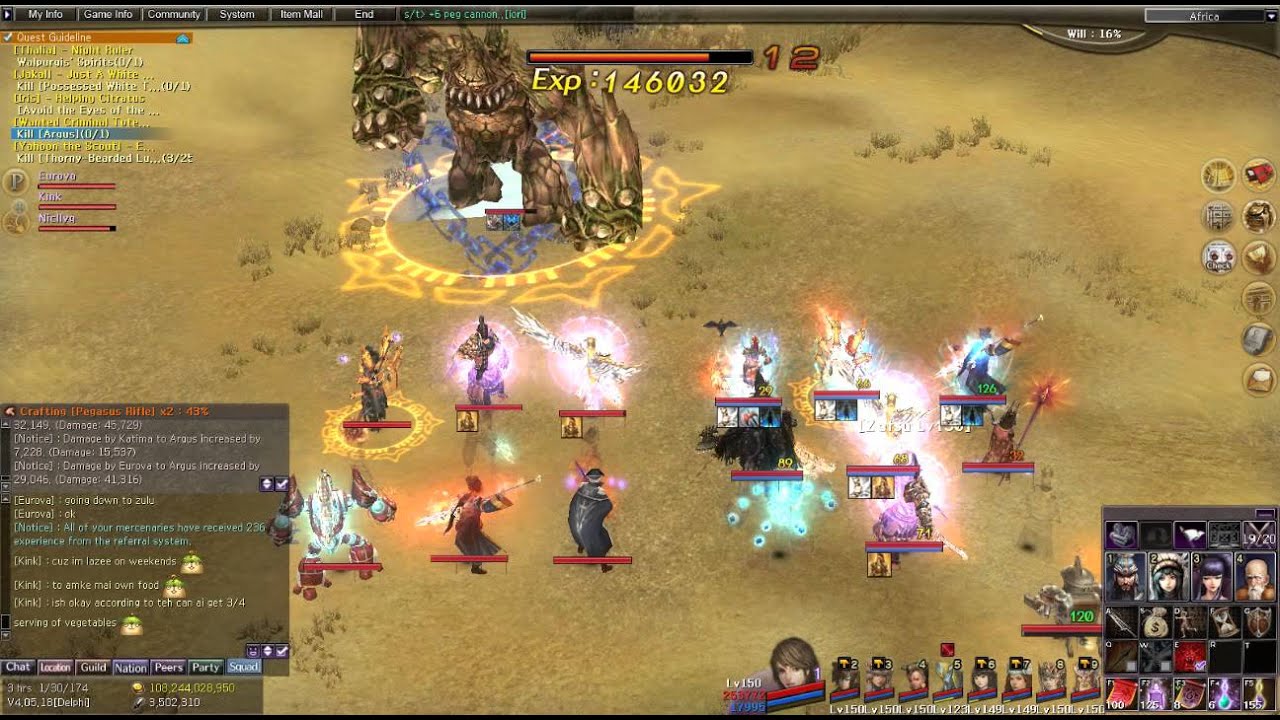 Atlantica Online Coin Quest Boss Killing 1 (Argus) YouTube