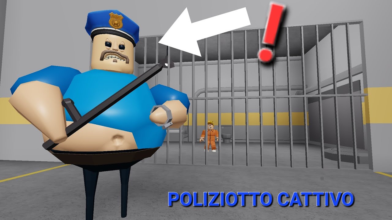 Scappo dalla prigione di roblox ma il poliziotto non  c'è la fa buona!