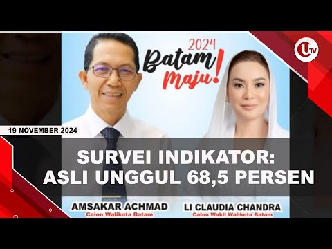 SURVEI INDIKATOR DI BATAM, ELEKTABILITAS AMSAKAR-LI CLAUDIA 68,5 PERSEN | U-NEWS