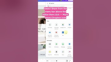 How to save to dropbox with Canva