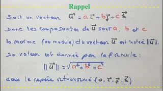 Géométrie Dans Lespace Bac Sciences Expérimentale Maroc 2017 Session De Rattrapage