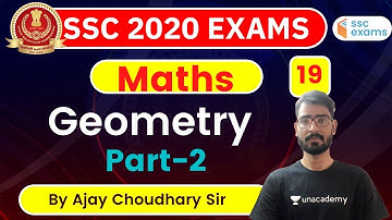 4:00 PM - SSC 2020 Exam | Maths by Ajay Chaudhary | Geometry (Part-2)