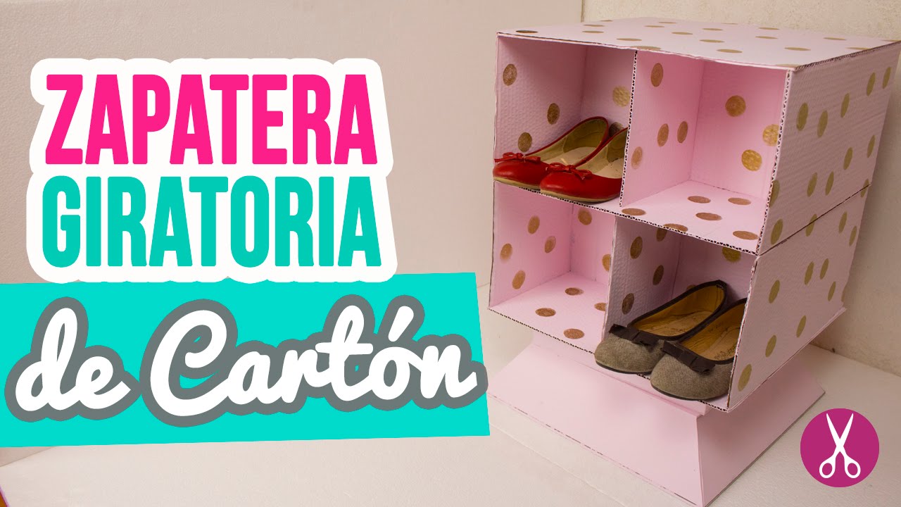 Como hacer Zapatera Giratoria de Carton! Mueble organizador | Reciclaje |  Catwalk - YouTube
