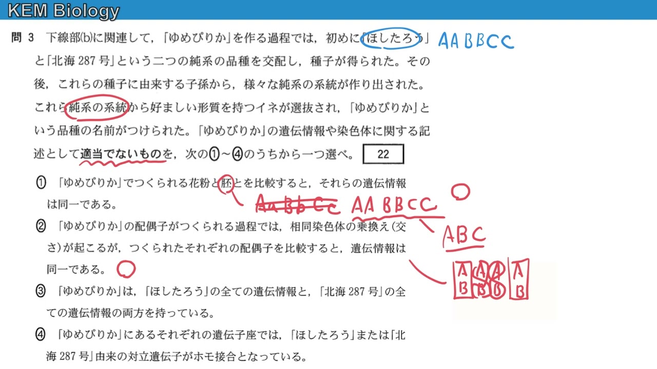 共通テスト2024年度（生物）大問5 - YouTube