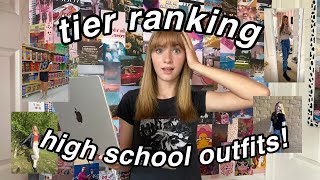 tier ranking my old high school outfits!