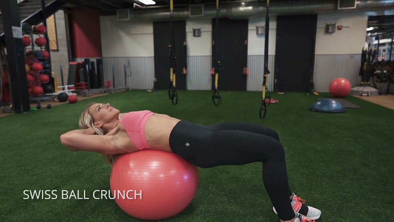 Swiss Ball Crunch w audio 1 1 YouTube