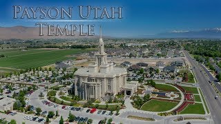 The Payson Utah Temple Aerial Flight in 4k