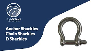 Anchor Shackles, Chain Shackles, & D Shackles by Five Oceans