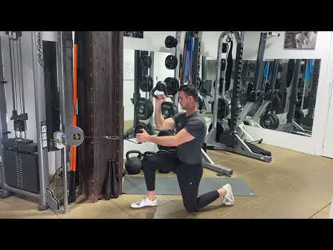 Half Kneeling Single Arm Bottoms Up Cable Row