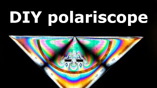 How to build a polariscope with common items to see the stress in different materials