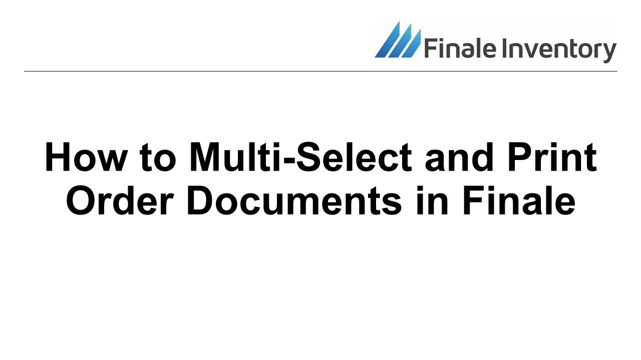 How to multi-select orders and print/email in bulk?