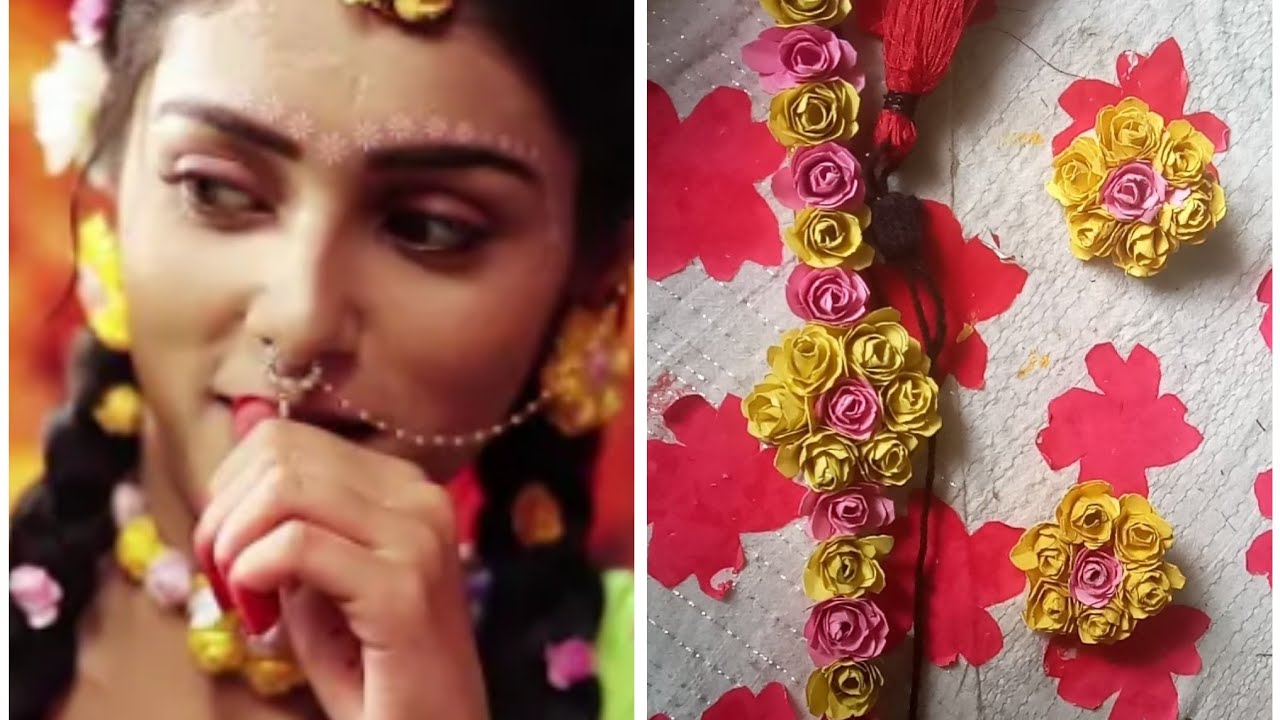 how to make a flowers jewelry part 5 YouTube