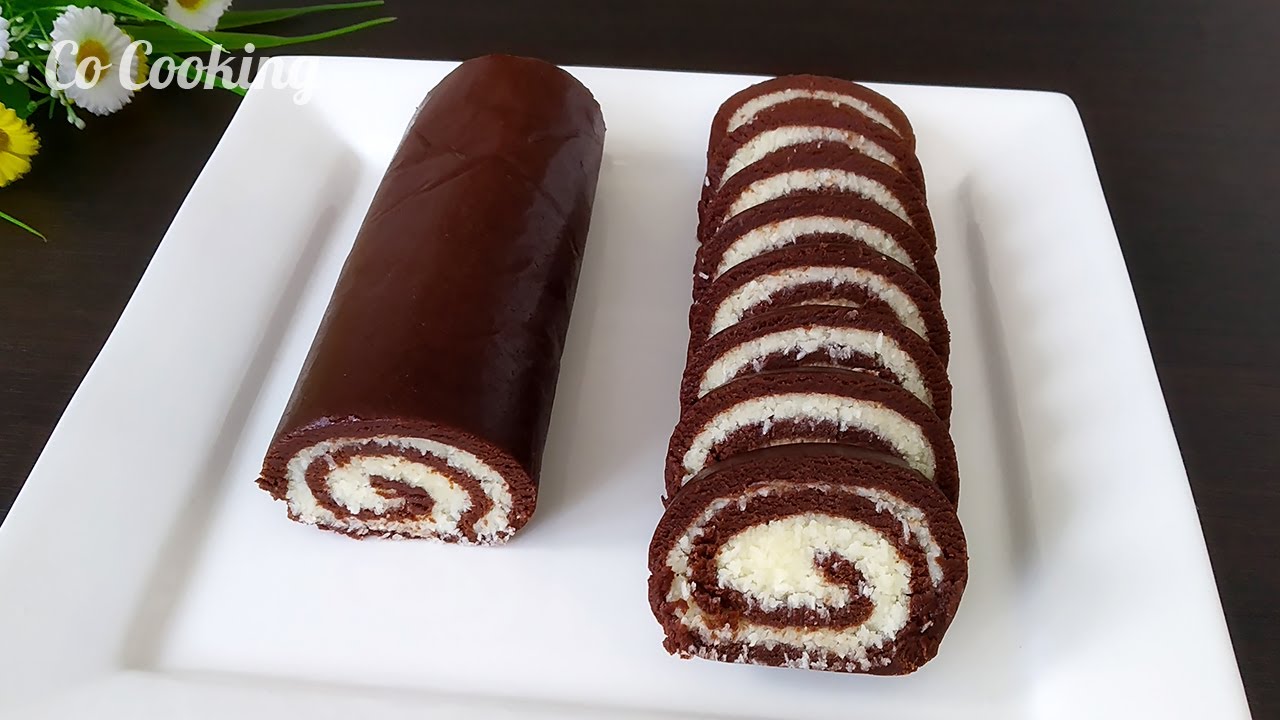 Я делаю 2 раза в неделю — Простой кокосовый рулет без выпечки