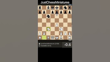 Black blunders a Knight in the Smith Morra Gambit #chess