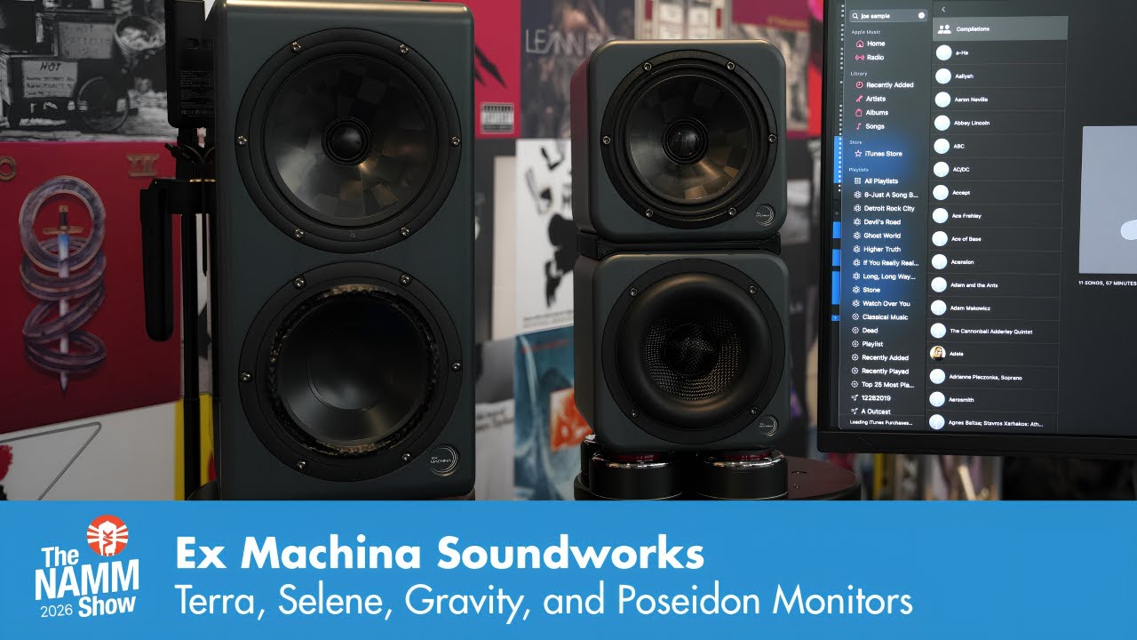 New At NAMM 2026: Ex Machina Soundworks Terra, Selene, Poseidon and Gravity Monitors