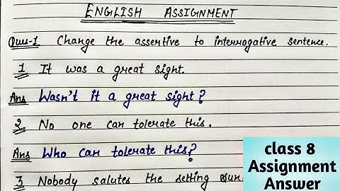 Class 8 Assignment-4 || All English Assignment Solution 4th week || How to write English Assignment