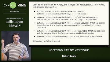 An Adventure in Modern C++ Library Design - Robert Leahy - C++Now 2024