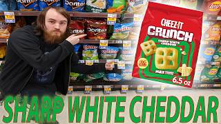 CHEEZ-IT NEW CRUNCH SHARP WHITE CHEDDAR FLAVORED CRACKERS REVIEW