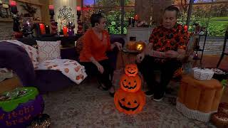 Mr. Halloween Set of 3 Stacking Blow Mold Jack-O-Lanterns on QVC