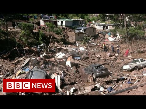 Fears of water borne diseases following floods in South Africa - BBC News