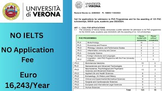 University of Verona Italy | admission process 2023-24 | 39 call university of verona