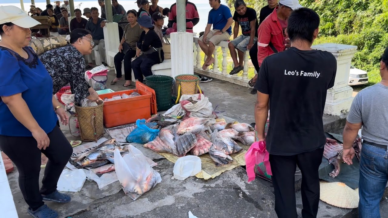 Setiap Hari Sabtu Market Basah Di Wharf BAKUN BELAGA // Macam-Macam Jenis Ikan Di Jual Di Sini…//