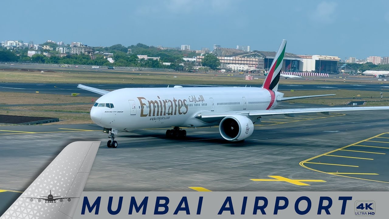 Mumbai Airport | Plane Spotting 2023 | Mumbai Airport | Emirates Boeing 777, Oman Air A330 | 4k