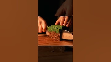 Satisfying Minecraft Grass Block Cutting