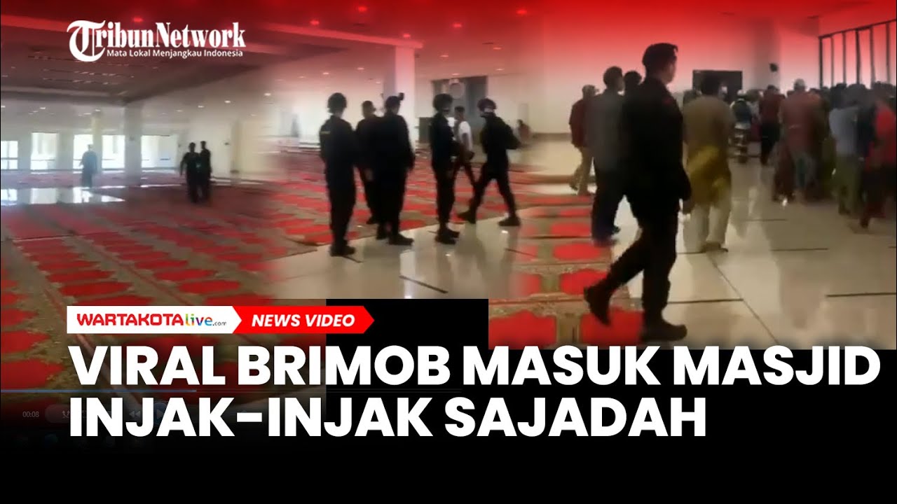 Viral Brimob di Padang Masuk Masjid Injak injak Sajadah Pakai Sepatu PDL