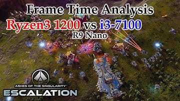 Ryzen 3 1200 vs i3-7100 Frame Time Analysis w/ R9 Nano - Ashes of the Singularity [BENCHMARK]