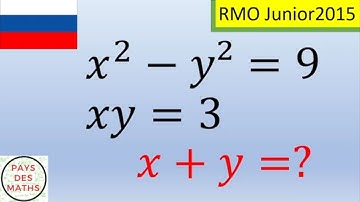 Olympiade junior russe : une astuce pour résoudre ce système d