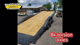 walkaround maxxd t8x 24 ft tilt trailer equipment hauler w drive over fenders power tilt
