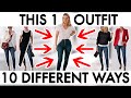 10 Ways To Style the SAME White T-shirt & Blue Jeans (Everyday Outfit Ideas, Fashion Over 40)