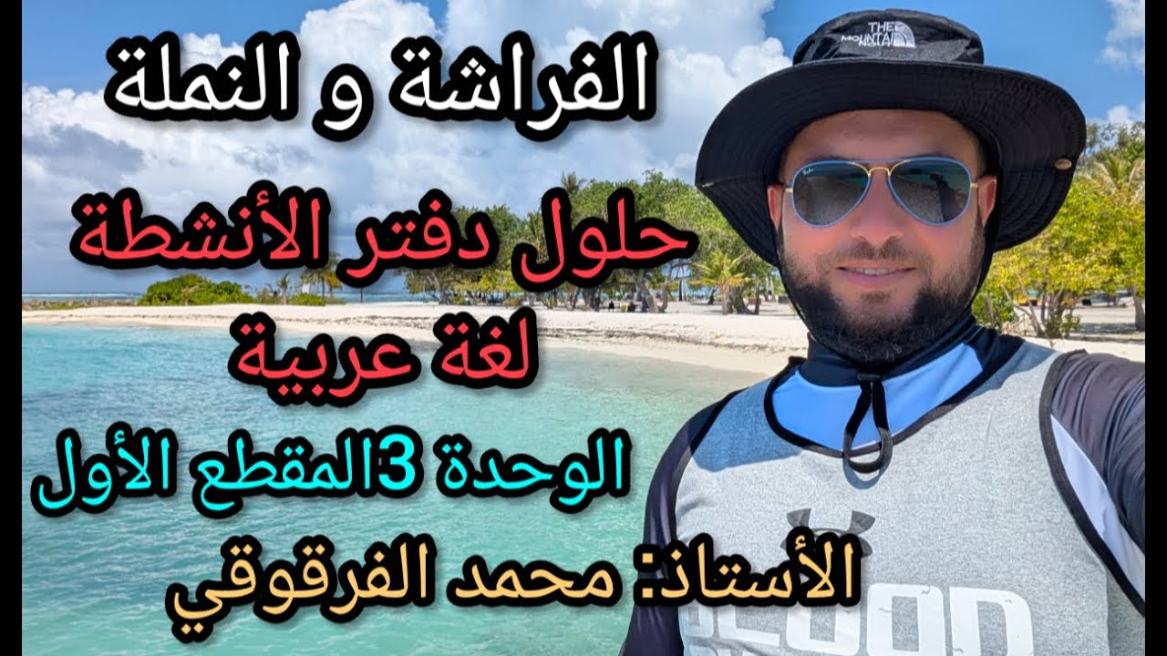 الفراشة و النملة حلول و تصحيح كراس الأنشطة لغة عربية المقطع الأول الوحدة 3 لتلاميذ قسم3