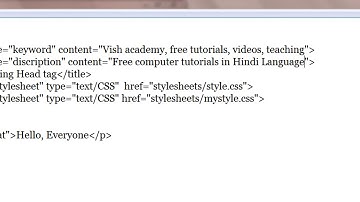 6 Meta tag    HTML Head Section in Hindi part 4 5  HTML in Hindi    YouTube