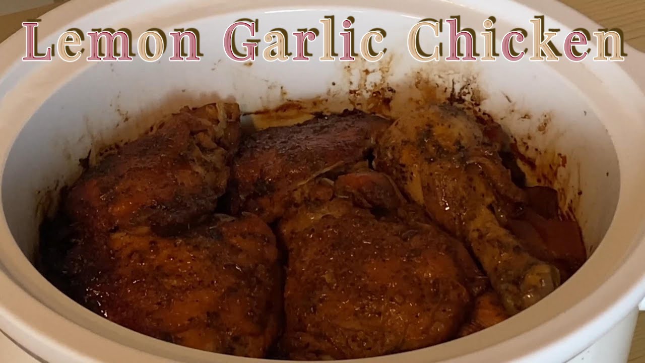 🍋 Lemon Soy Sauce Slow Cooker Chicken  | Easy Set-It-and-Forget-It Dinner! 🐔🧄