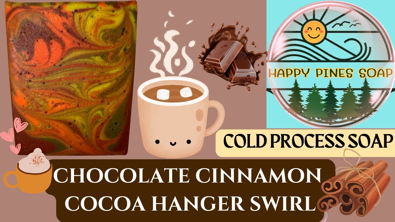 Chocolate Cinnamon Cocoa Hanger Swirl: Cold Process Soap Tutorial